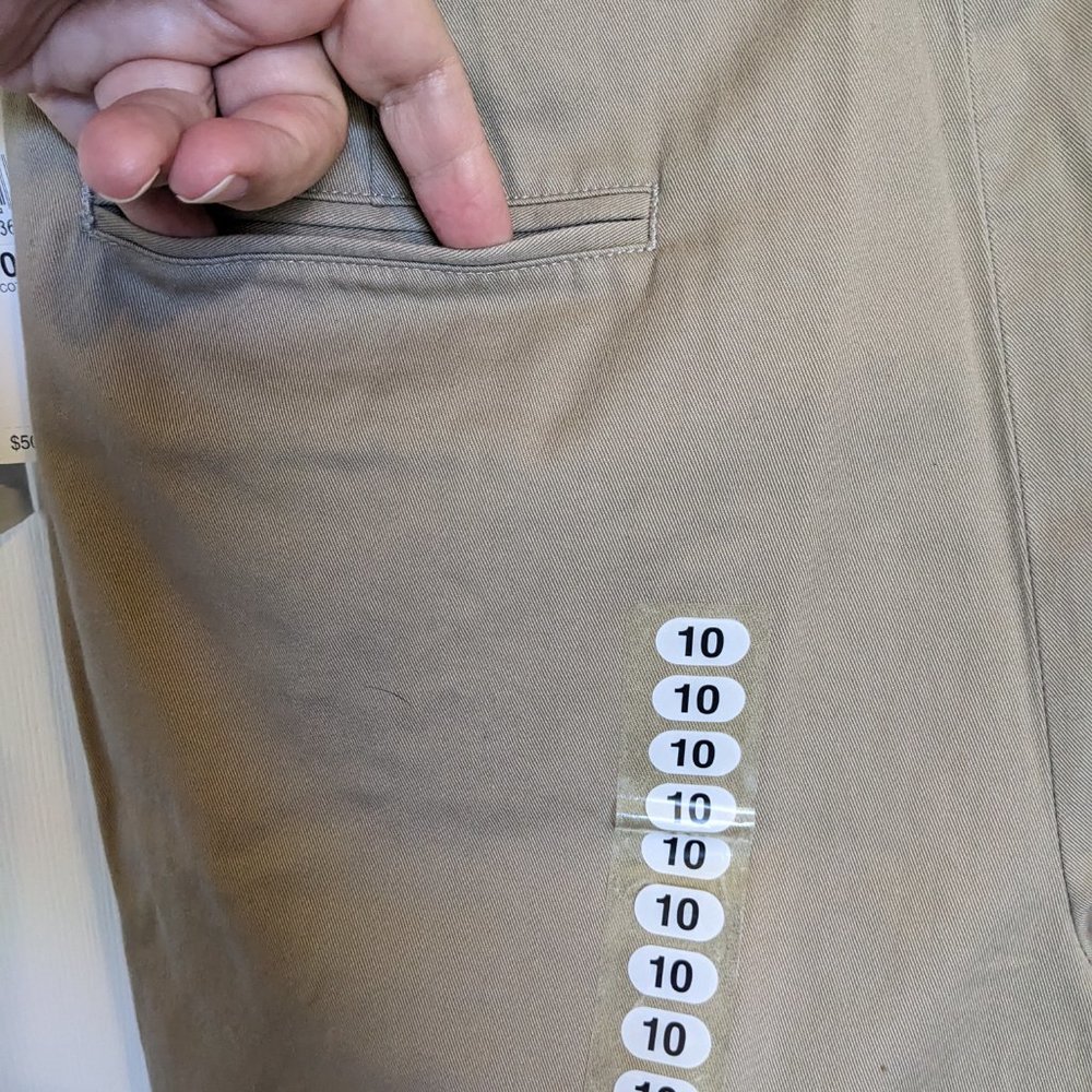 NWT!!! | 90s Vintage Lauren Bermuda Shorts | Tan / Khaki | 10 | 100% Cotton - Picture 4 of 8